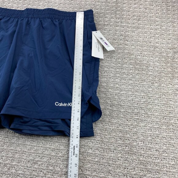 Calvin Klein Swimwear Swim Trunks Men XXL Navy Blue Lined New With Tags Designer - Picture 11 of 13